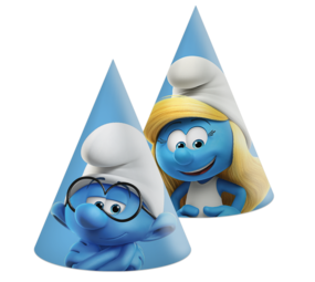 Procos Party Smurfen Hoedjes 16x10cm | 6 stuks