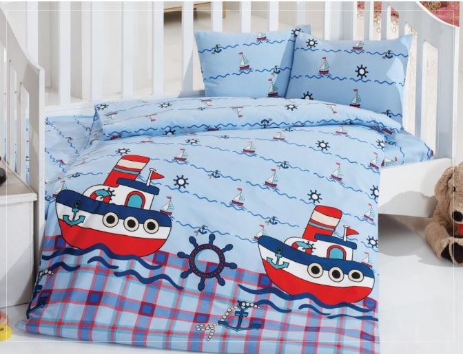 blue baby bedding