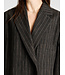 Róhe Double breasted jacket brown pinstripe