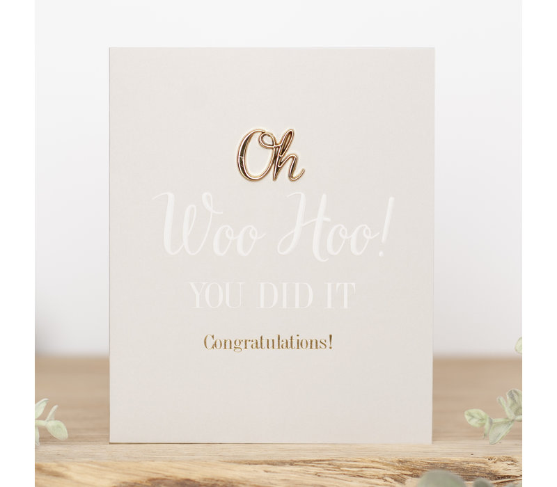 Oh, Woo hoo! You did it! Congratulations!