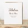 Fabulous Mr & Mrs. With love on your wedding day