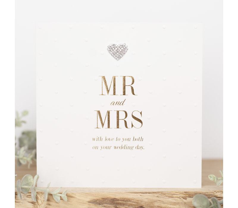 Mr & mrs with love to you both on your wedding day