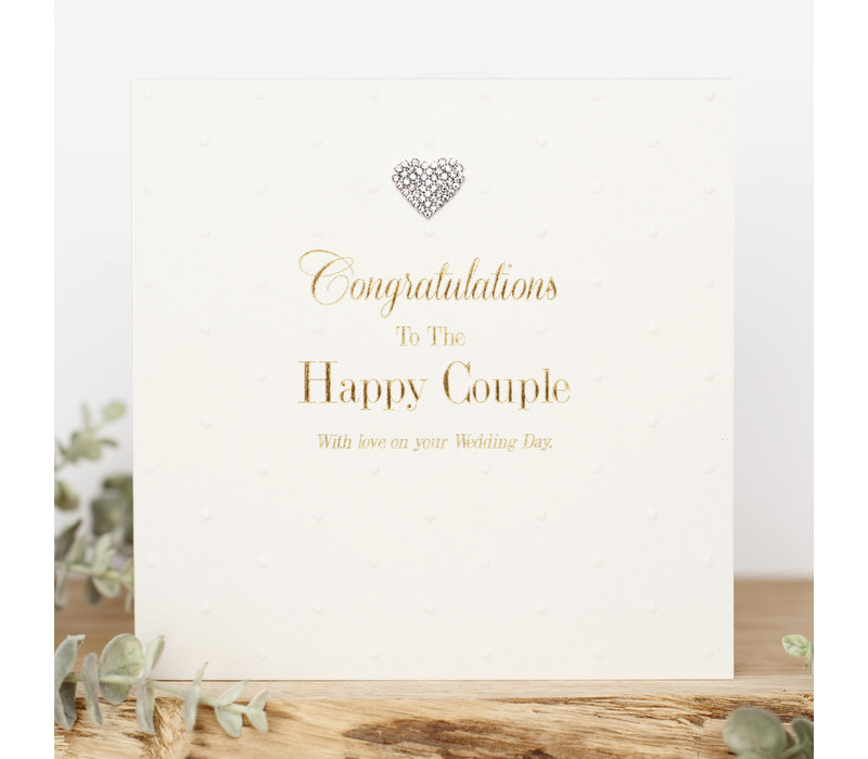 Congratulations to the happy couple with love on your wedding day