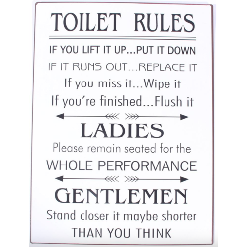 TOILET RULES 