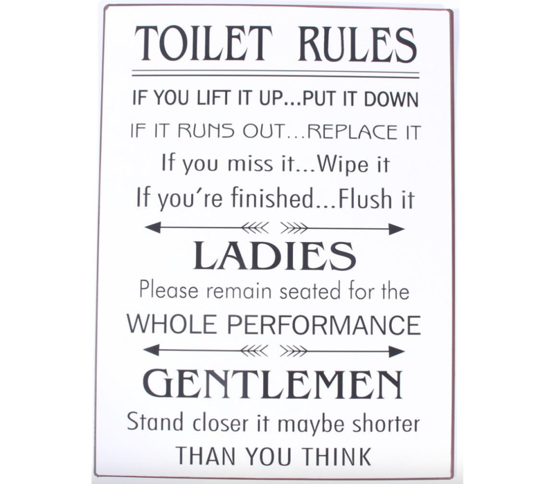 Toilet rules