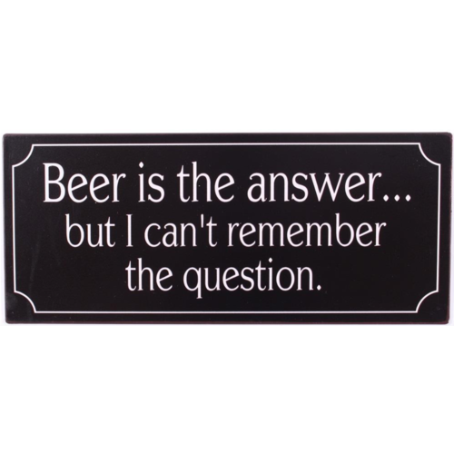 BEER IS THE ANSWER 