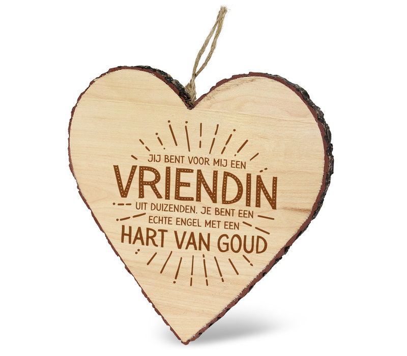 HOUTEN HARTJE - VRIENDIN