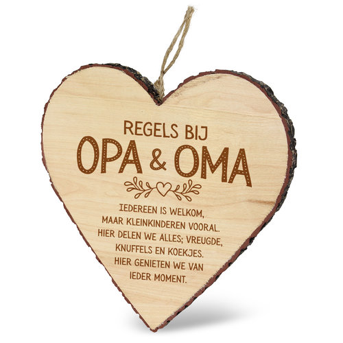 HOUTEN HARTJE - OPA EN OMA 