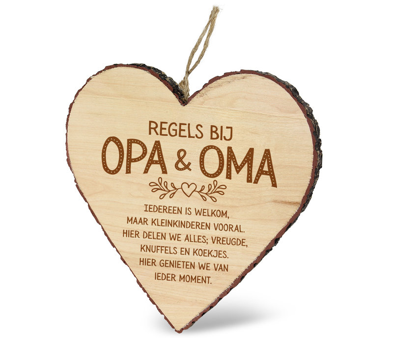 HOUTEN HARTJE - OPA EN OMA