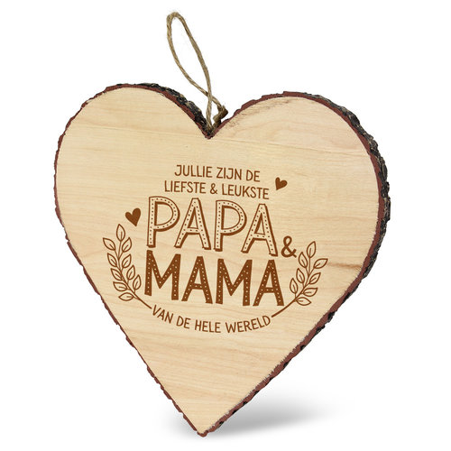 HOUTEN HARTJE - PAPA EN MAMA 