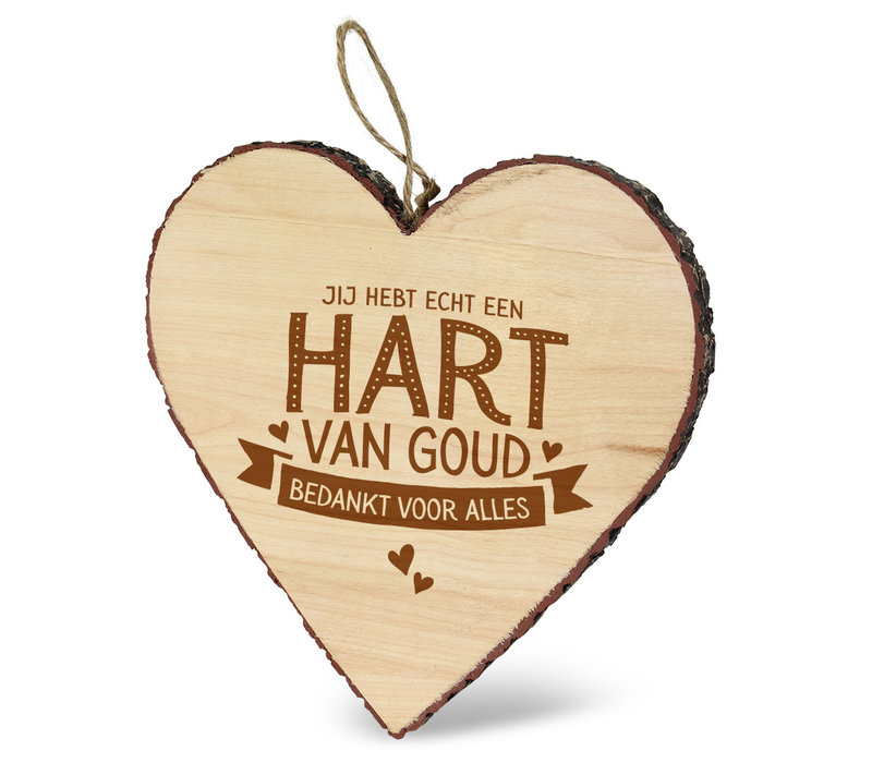 HOUTEN HARTJE - HART VAN GOUD