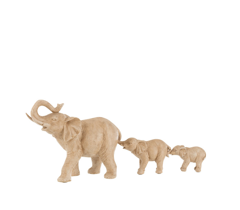 OLIFANT 3 OP RIJ BEIGE