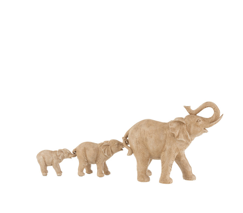 OLIFANT 3 OP RIJ BEIGE