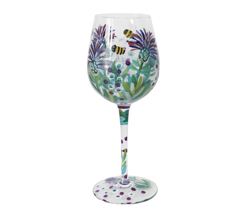 WIJNGLAS DISTEL & BIJTJES