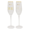 SET/2 CHAMPAGNEGLAZEN MR & MRS