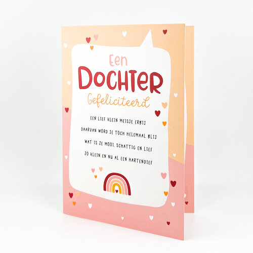 WENSKAART-  DOCHTER GEFELICITEERD 