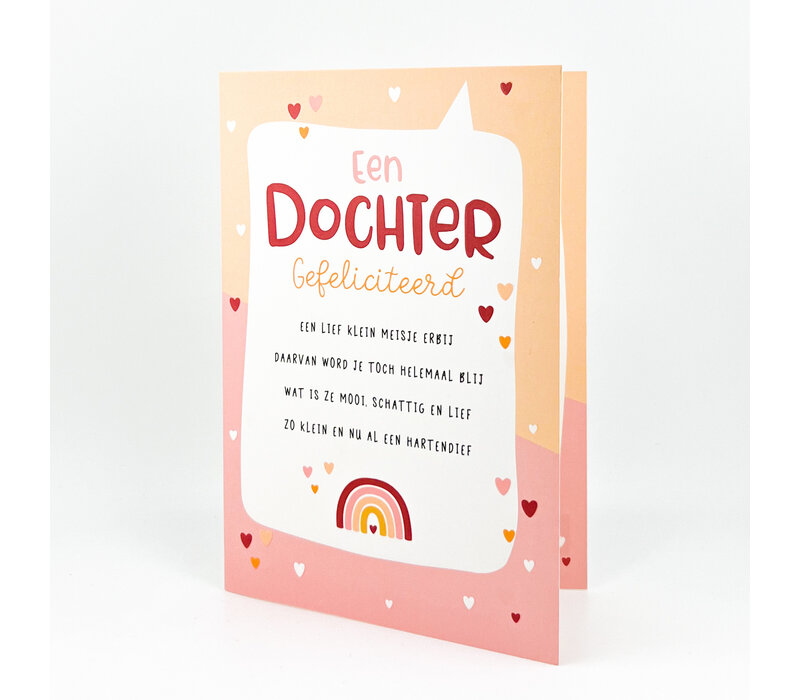 WENSKAART-  DOCHTER GEFELICITEERD