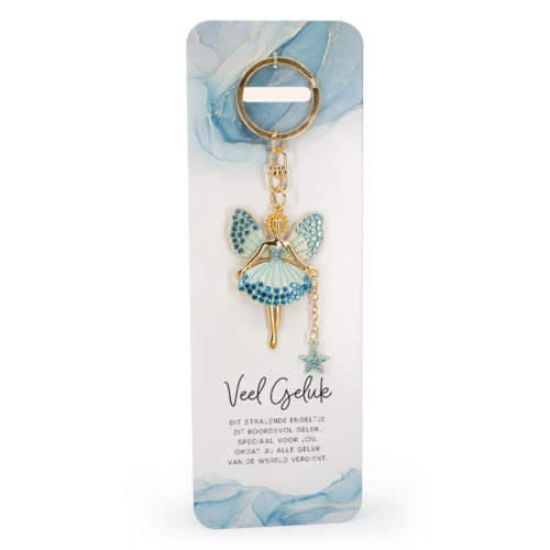 ENGEL SLEUTELHANGER -   VEEL GELUK 
