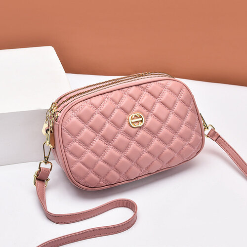 SCHOUDERTAS - TRIPLE SQUARE ROZE 