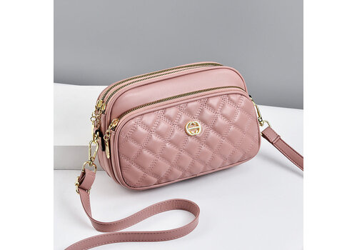 SCHOUDERTAS -  DOUBLE SQUARE ROZE