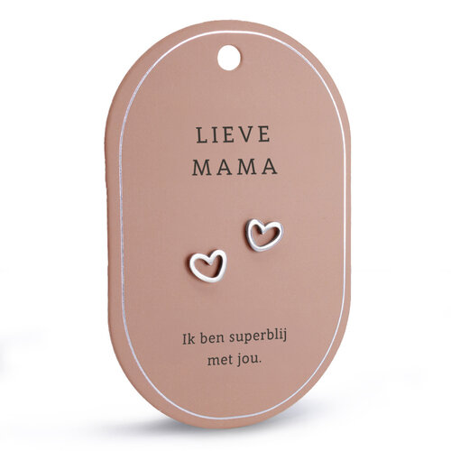 OORBELLEN - LIEVE MAMA ZILVER 