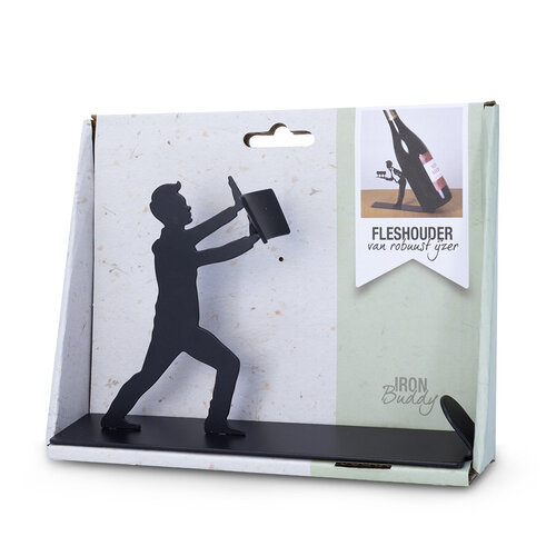 WIJNHOUDER - MAN DUWT TEGEN FLES 