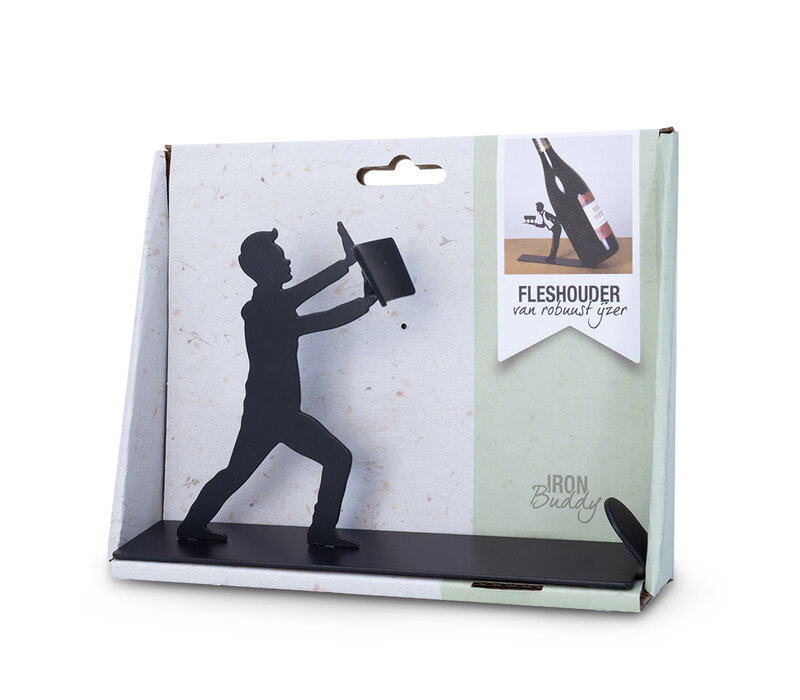 WIJNHOUDER - MAN DUWT TEGEN FLES