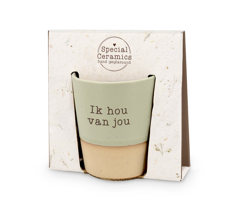 SPECIAL CERAMICS BEKER IK HOU VAN JOU