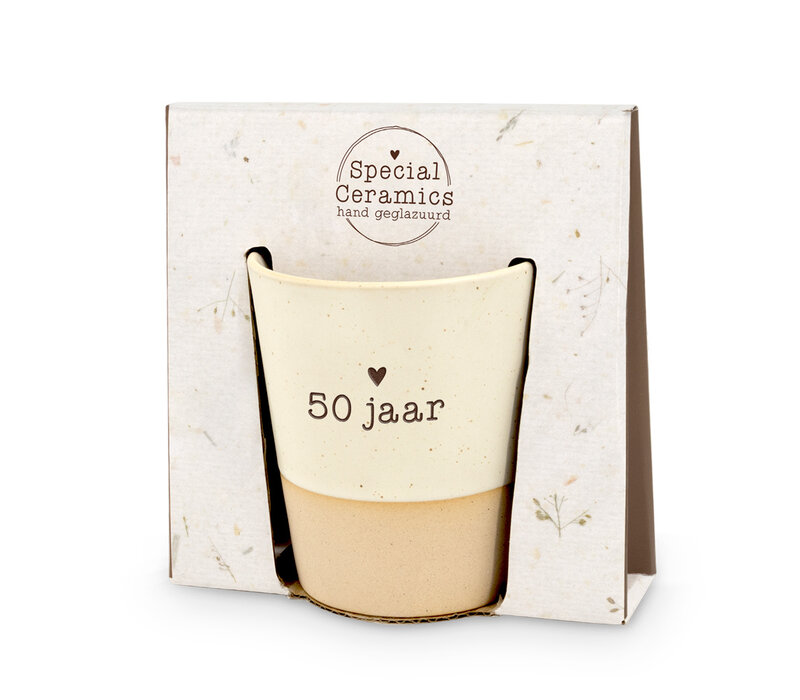 SPECIAL CERAMICS BEKER  50 JAAR