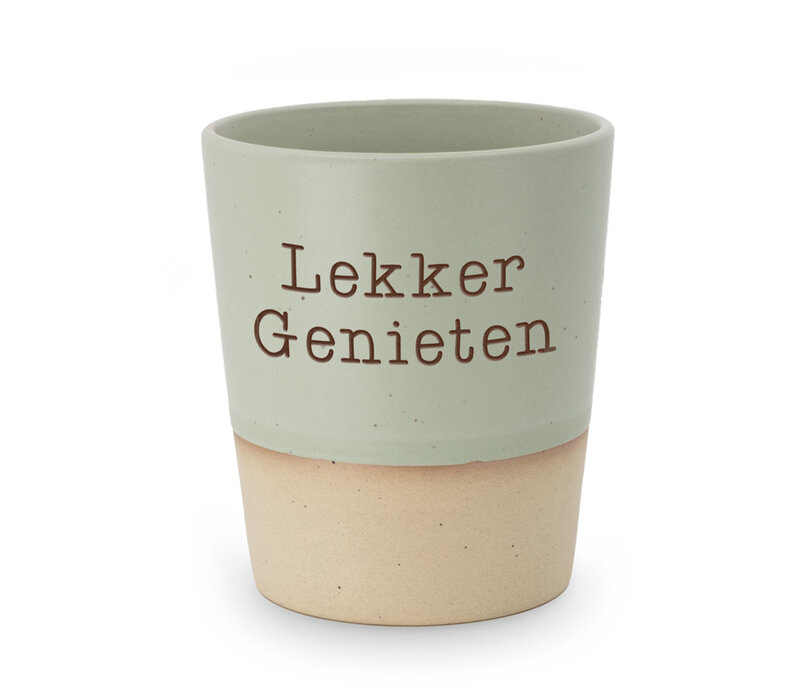 SPECIAL CERAMICS BEKER  LEKKER GENIETEN