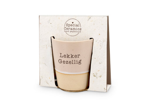 SPECIAL CERAMICS BEKER  LEKKER GEZELLIG