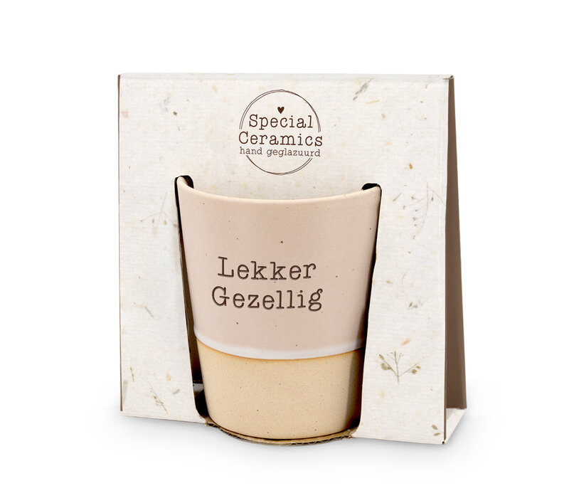SPECIAL CERAMICS BEKER  LEKKER GEZELLIG