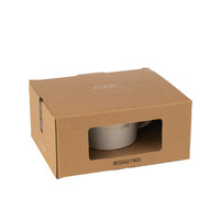 TAS MET SCHOTEL EN LEPEL - PORSELEIN