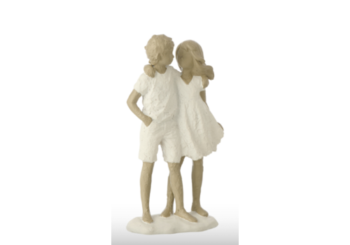 J-Line BEELD - JONGEN EN MEISJE