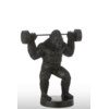 J-Line BEELD - GORILLA GEWICHTHEFFEN ZWART