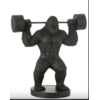 BEELD - GORILLA GEWICHTHEFFEN  ZWART