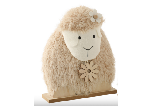 J-Line SCHAAP - BEIGE BLOEM LARGE
