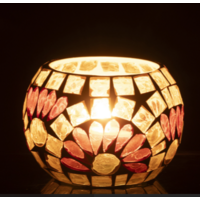 THEELICHTHOUDER SMALL - GEBROKEN WIT