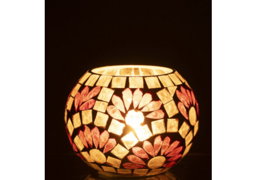 J-Line THEELICHTHOUDER MEDIUM  - GEBROKEN WIT