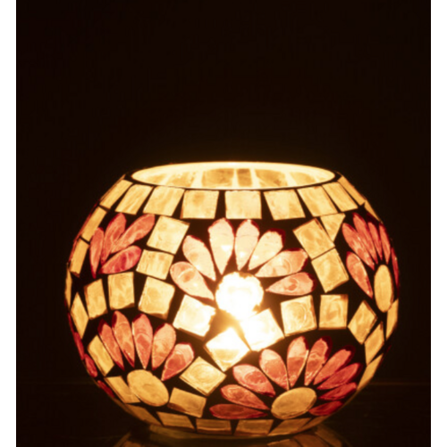 THEELICHTHOUDER MEDIUM  - GEBROKEN WIT 