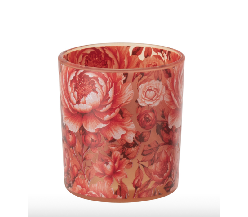 THEELICHTHOUDER BLOEMEN ORANJE SMALL