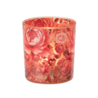 THEELICHTHOUDER BLOEMEN ORANJE SMALL