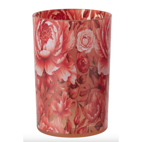 THEELICHTHOUDER - ORANJE BLOEMEN LARGE 