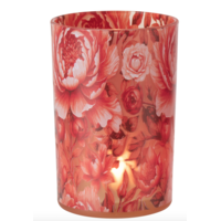 THEELICHTHOUDER - ORANJE BLOEMEN LARGE