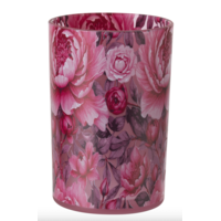 THEELICHTHOUDER - ROZE BLOEMEN LARGE