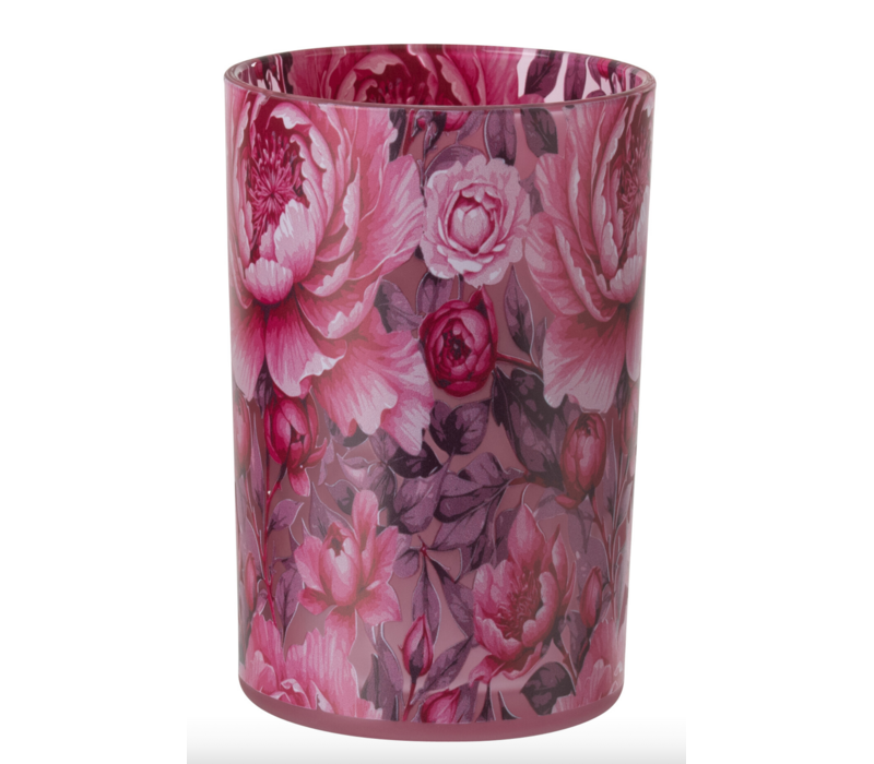 THEELICHTHOUDER - ROZE BLOEMEN LARGE