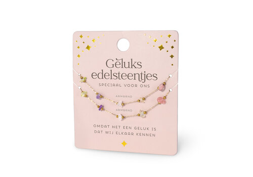 EDELSTEEN ARMBAND - GELUKSEDELSTEENTJES SET