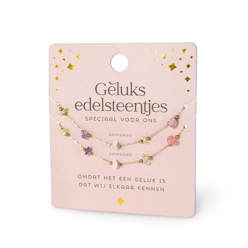EDELSTEEN ARMBAND - GELUKSEDELSTEENTJES SET 