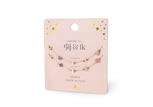 EDELSTEEN ARMBAND - JIJ EN IK SET