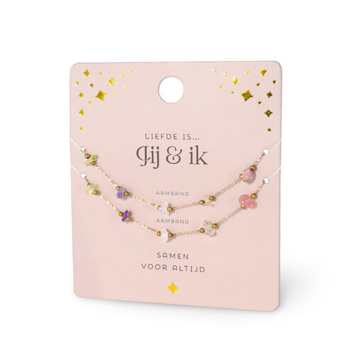EDELSTEEN ARMBAND - JIJ EN IK SET 